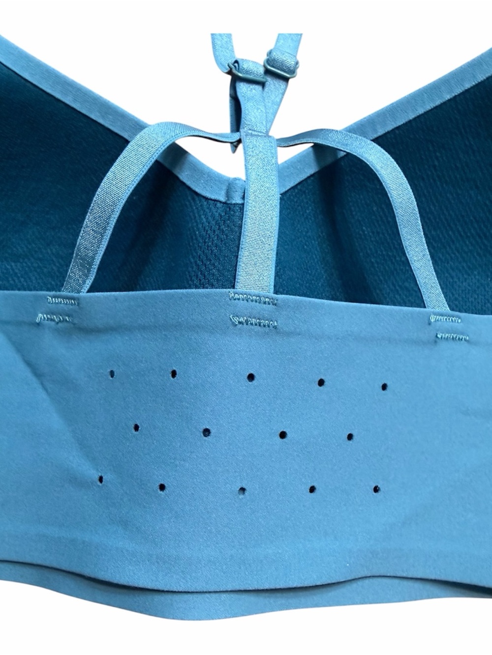 Nike Blue Sports Bra - Racerback, Perforated Back, Adjustable Straps - Picture 6 of 15